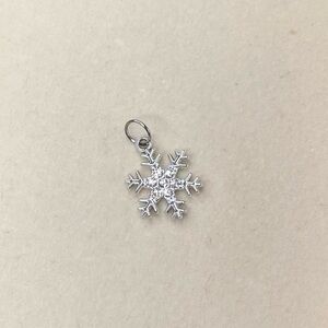 Silver Snowflake Charm | Winter Jewelry Pendant